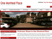 Tablet Screenshot of onemontrealplace.com